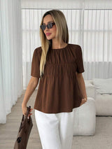 Curve Plus Size Cotton Casual, Summer Stylish Women's Blouses