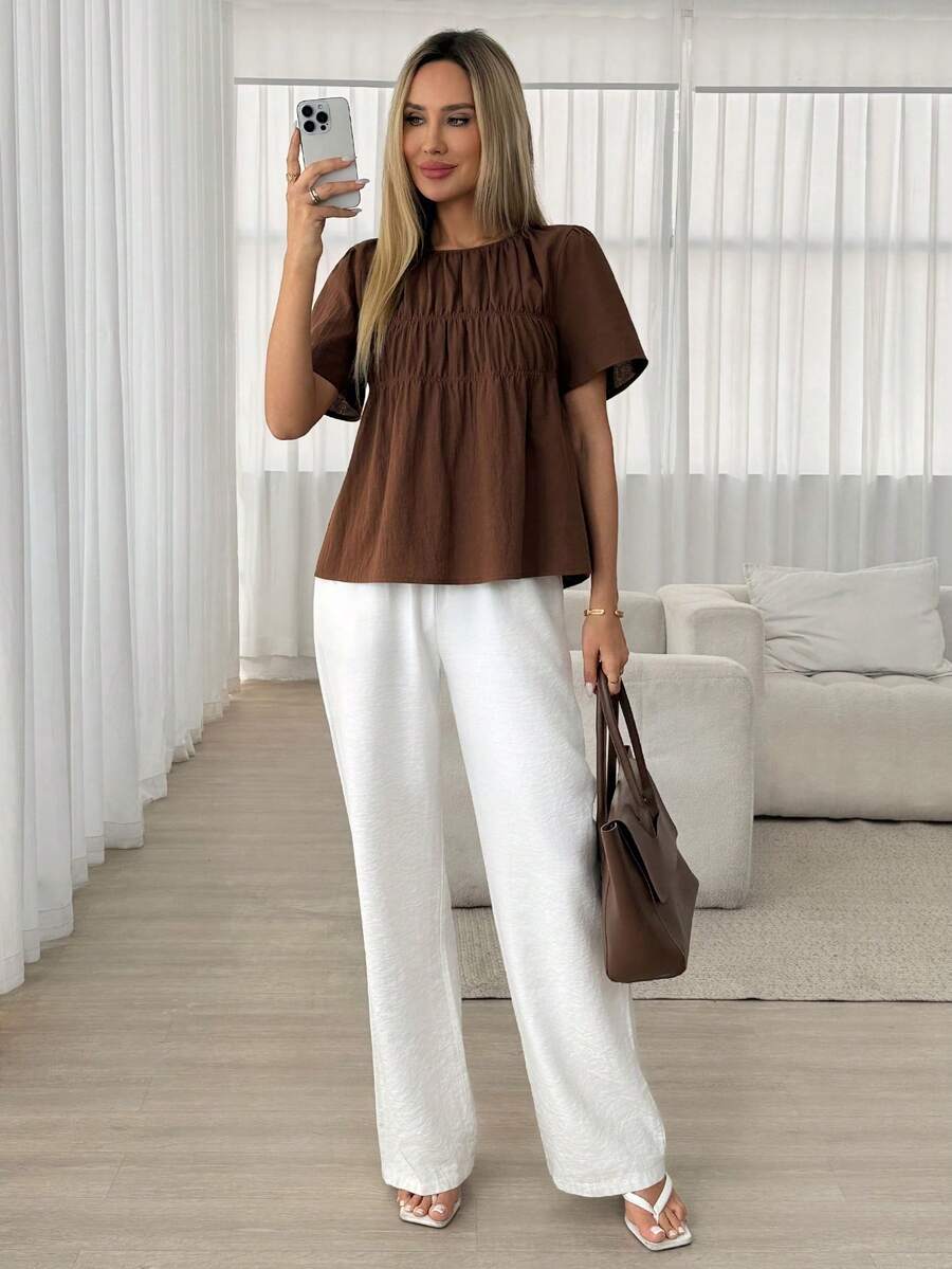 Curve Plus Size Cotton Casual, Summer Stylish Women's Blouses