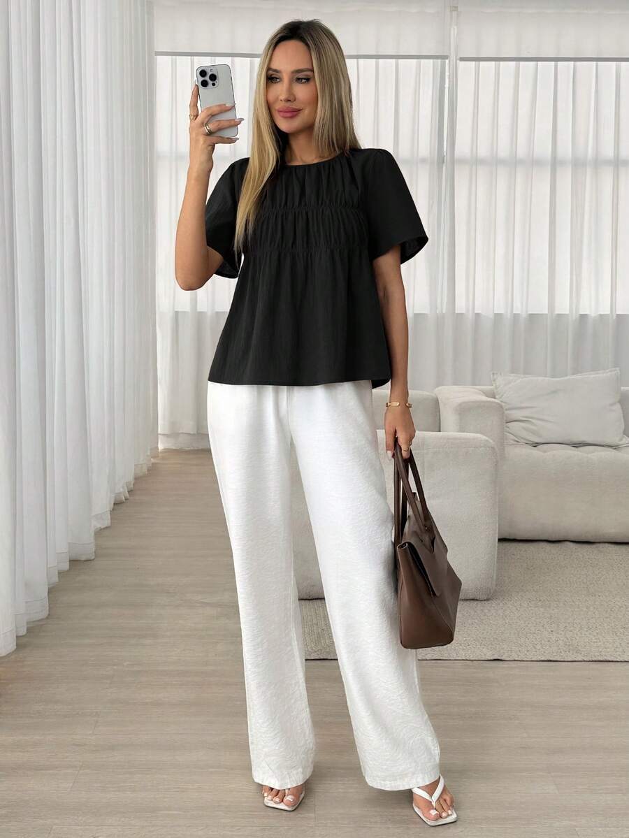 Curve Plus Size Cotton Casual, Summer Stylish Women's Blouses