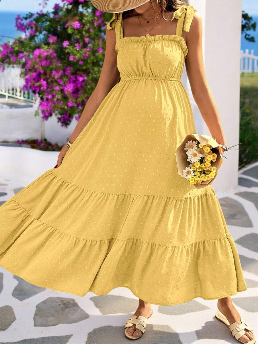Sunveil Ruffle Midi Dress
