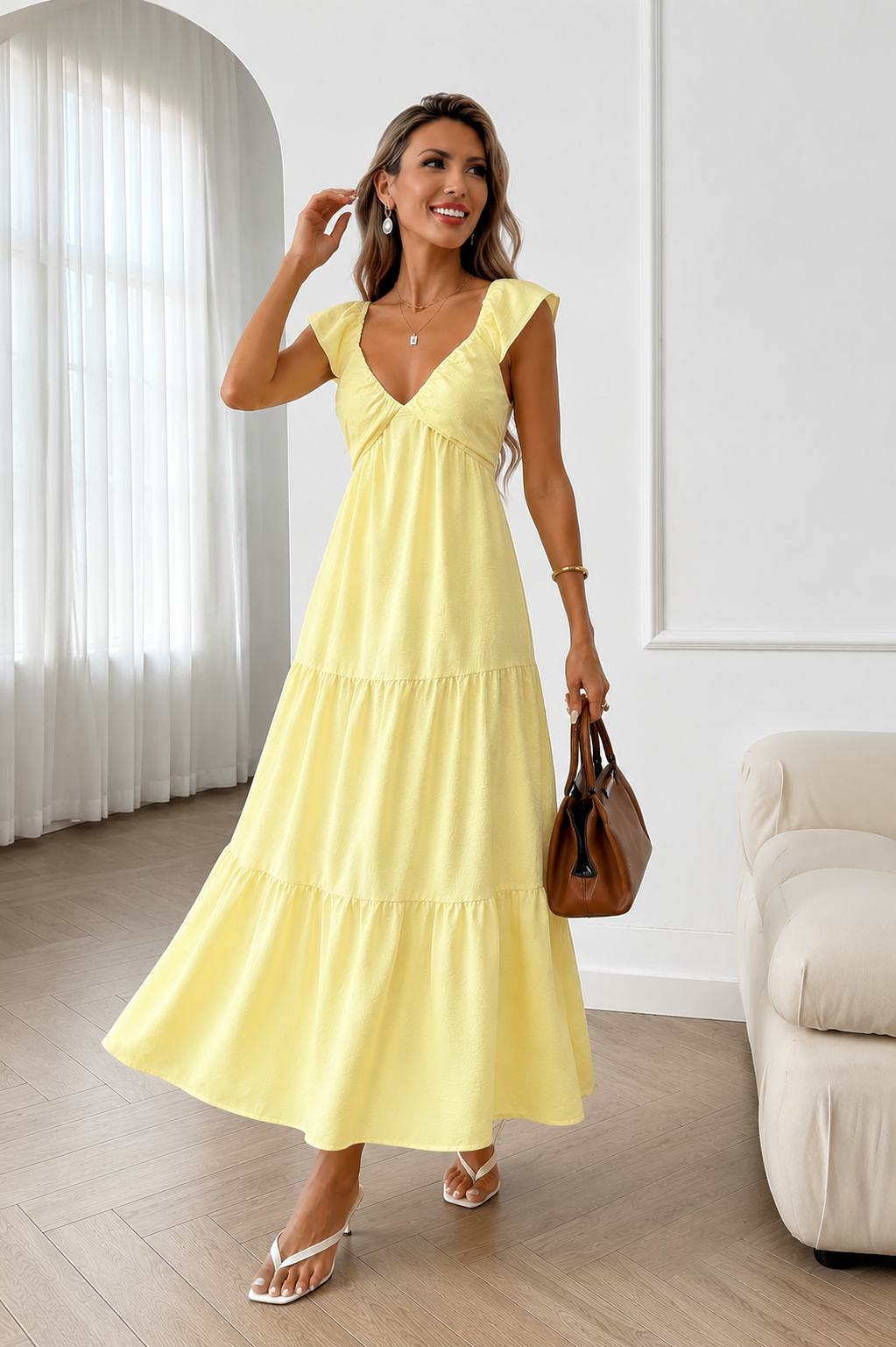 Soleil Grace Tiered Maxi Dress