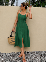 Women's Summer French Button Vacation Elegant Cami Dress For Women, Graduation Dresses Party Vacation Holiday Resort