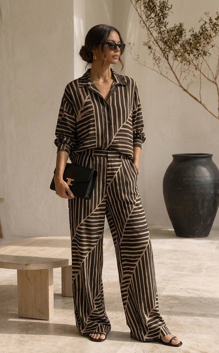 Midnight Geometry Printed Co-Ord Set