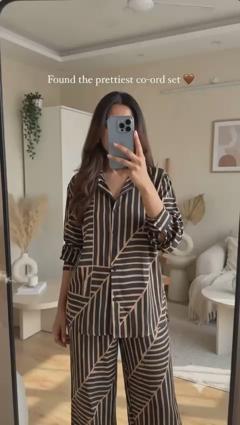 Midnight Geometry Printed Co-Ord Set